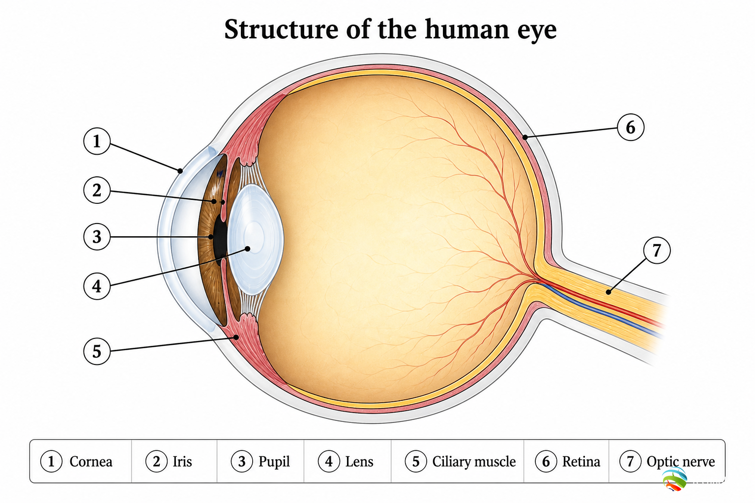 Structure of the human eye