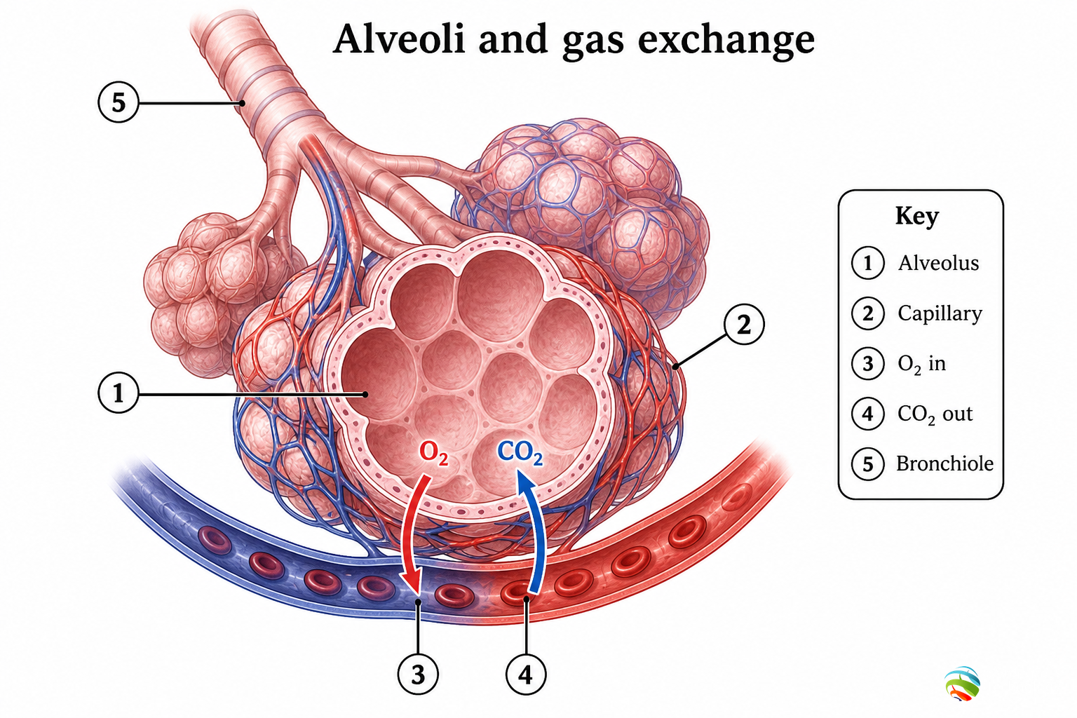 Alveoli and gas exchange